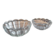 Pair of molded glass salad bowls – floral shape – 1950s