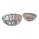 Pair of molded glass salad bowls – floral shape – 1950s