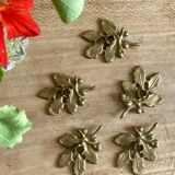 Set of 5 small vintage brass candlesticks / candle holders