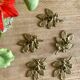 Set of 5 small vintage brass candlesticks / candle holders