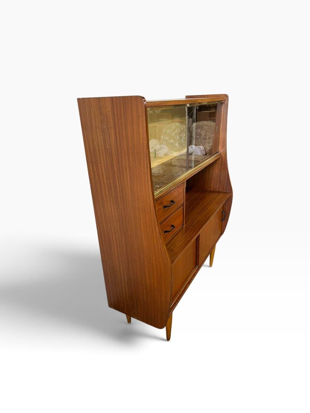 Vintage wooden display cabinet/bar unit/wall unit