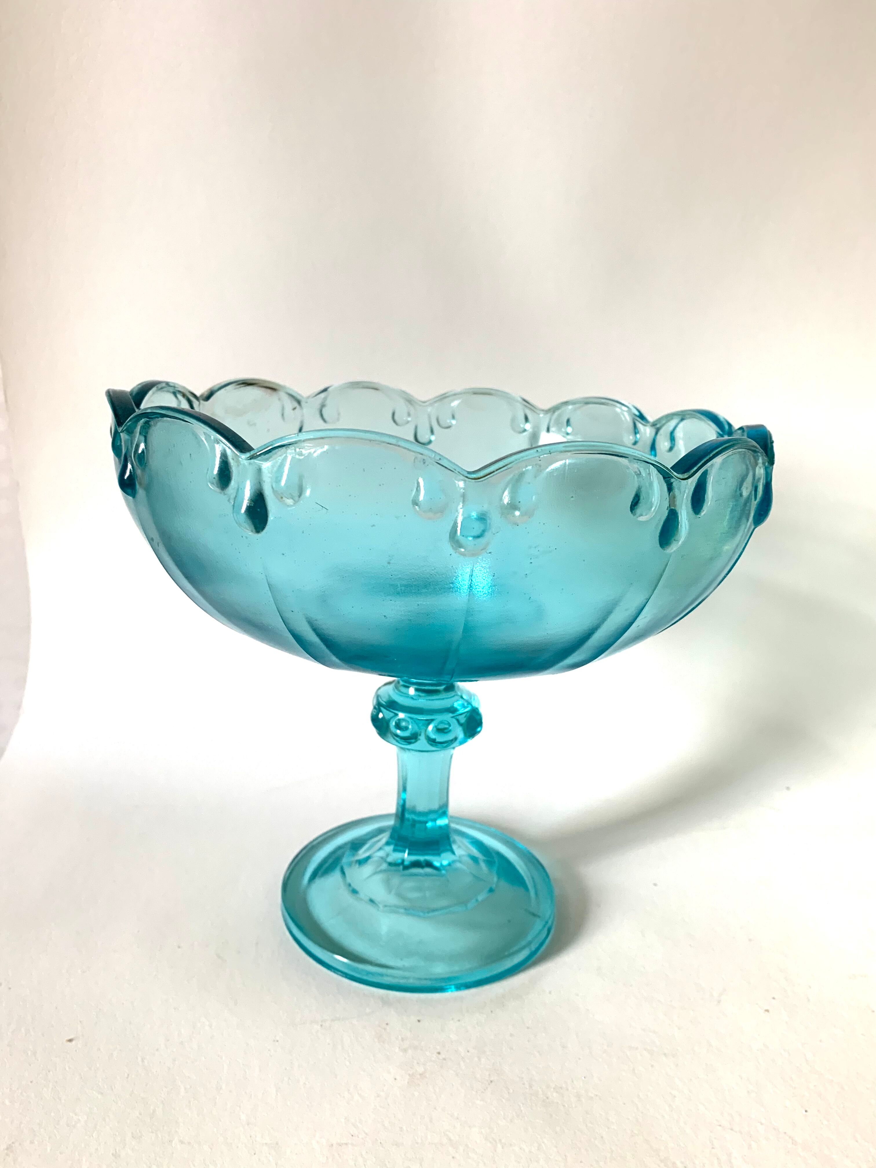 Large blue glass cup