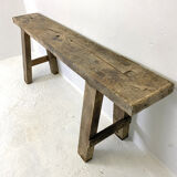 Old solid oak brut workbench