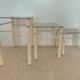 Beige Metal Nesting Tables Yves Boutboul 1970s