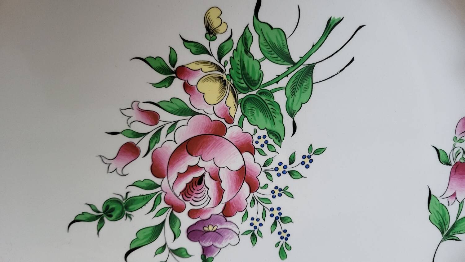 Lunéville tart dish with street lamp decoration