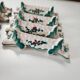 Set of 12 vintage knife rests in earthenware signed forah