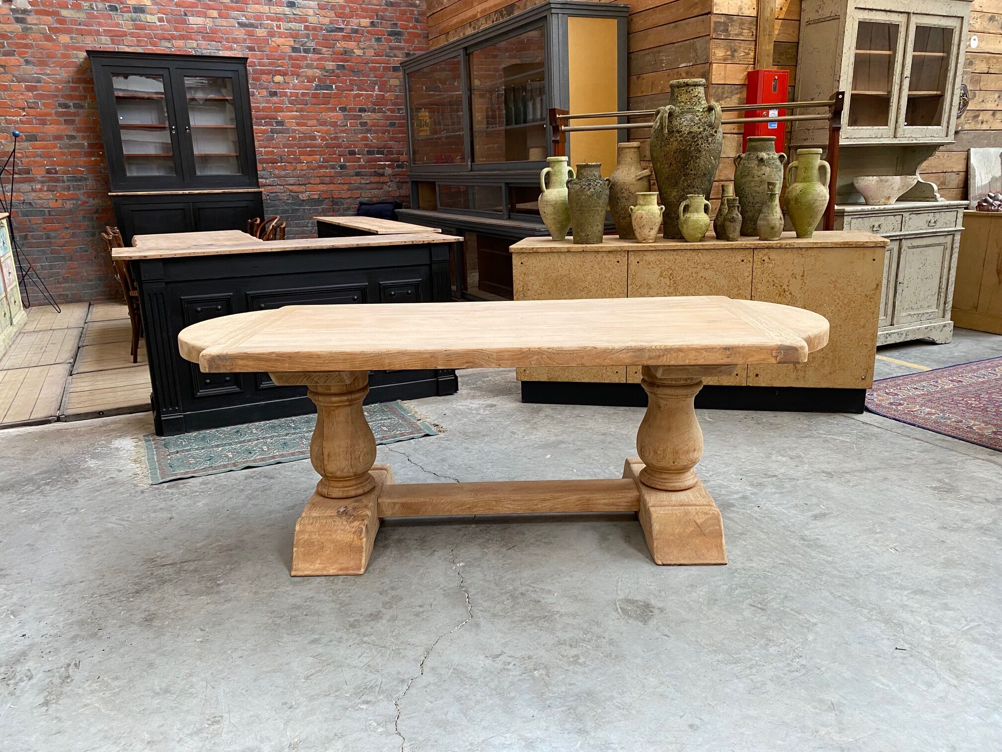 Monastery type table in solid oak
