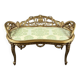 Louis XV style bench in carved and gilded wood, 20th century.