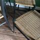 Chaises 1950 en bois et corde