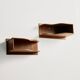 Tables de chevet flottantes en teck, lot de 2
