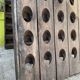 Bottle holder, antique wooden