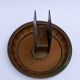 1920s Art Deco Hand-Hammered Brass Matchbox Holder & Ashtray by WMF