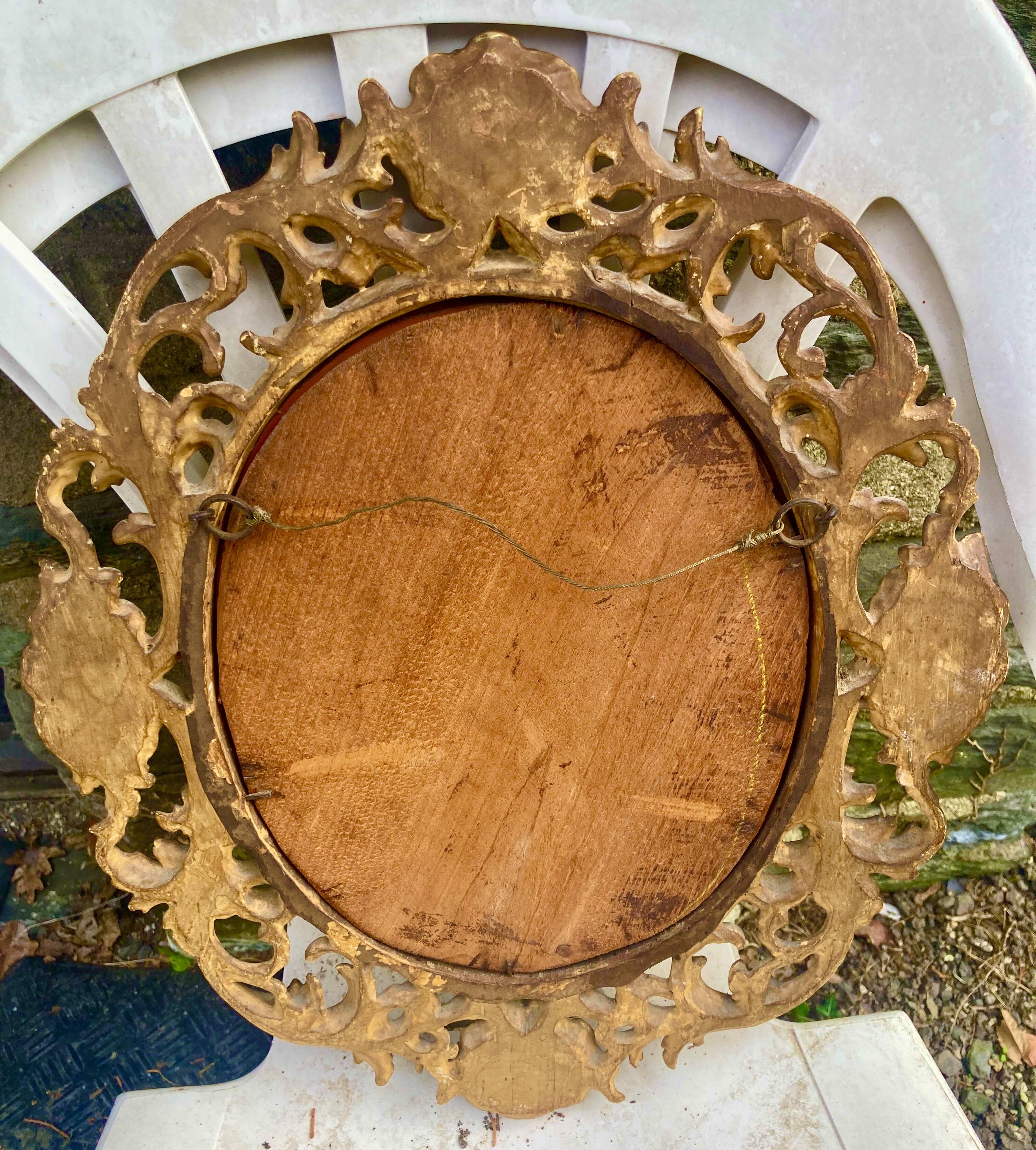 Mirror in carved wood gilded with leaf, Louis XV period, 18th century
