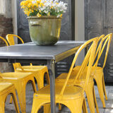 Industrial metal table of the 50s