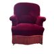Vintage burgundy fringed armchair/chair