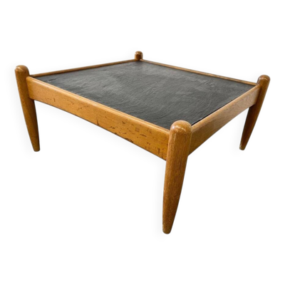 Table basse brutaliste vintage / table basse Eric Merthen