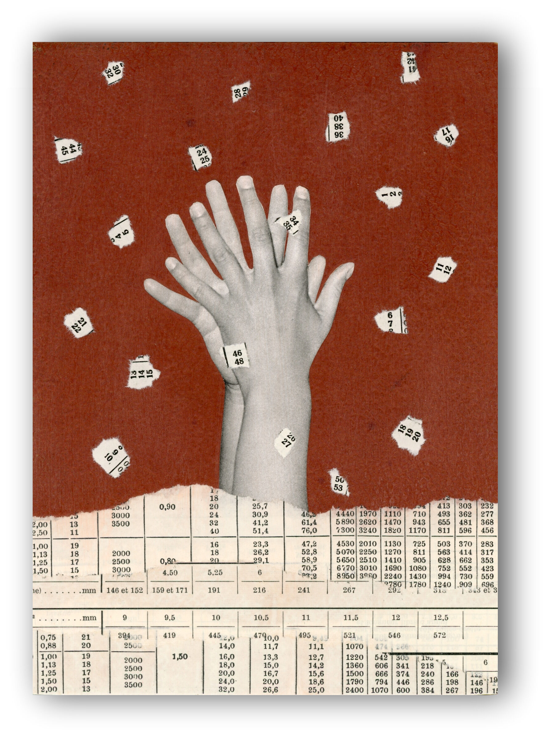 Gluing numbers and hands