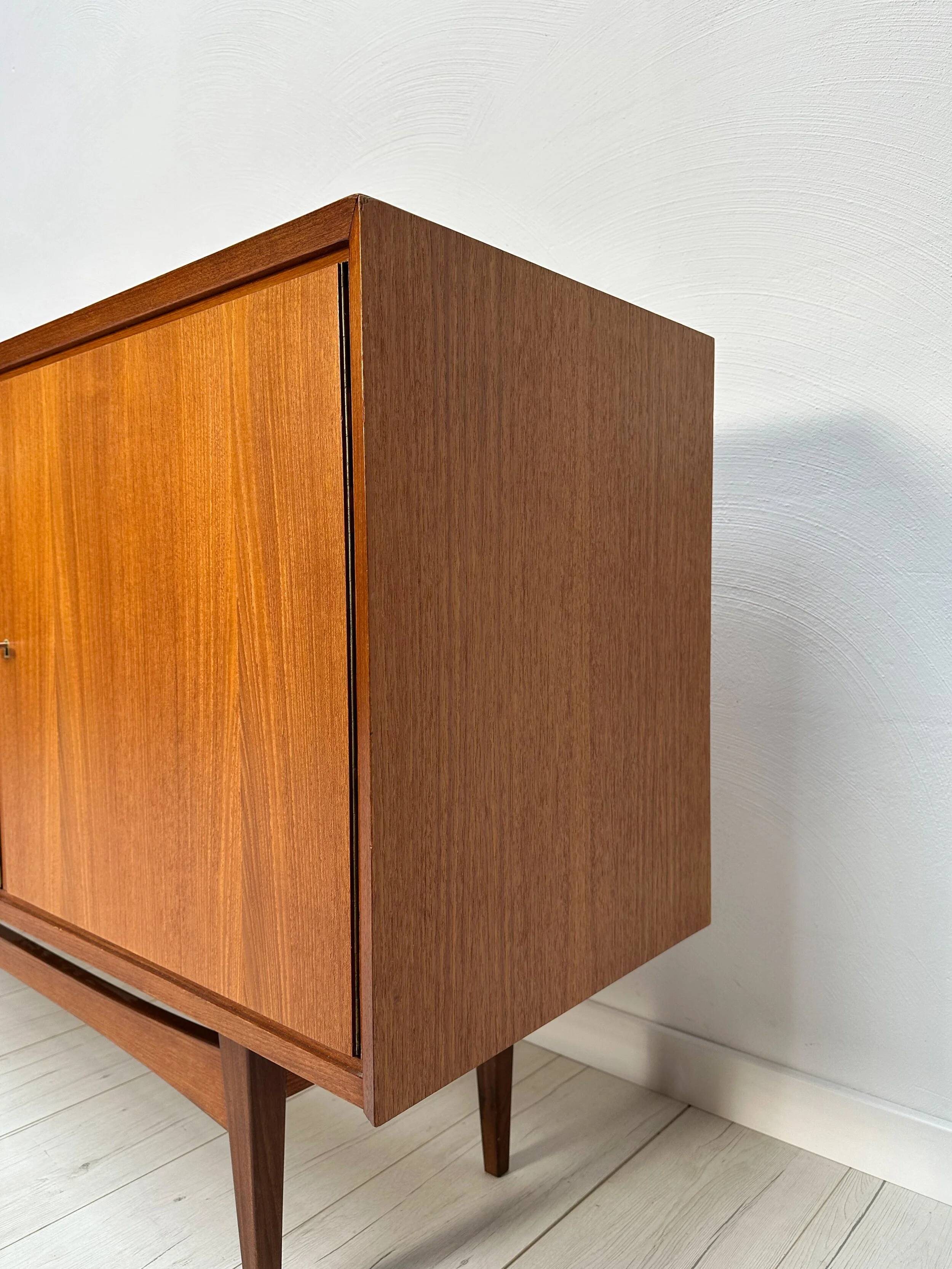 1960s Vintage Large Minimalistic Mid-Century Teak Sideboard