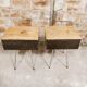 Pair of industrial style bedside table