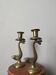 Pair of brass fish candlesticks, country decor