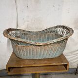 Panière à linge en rotin