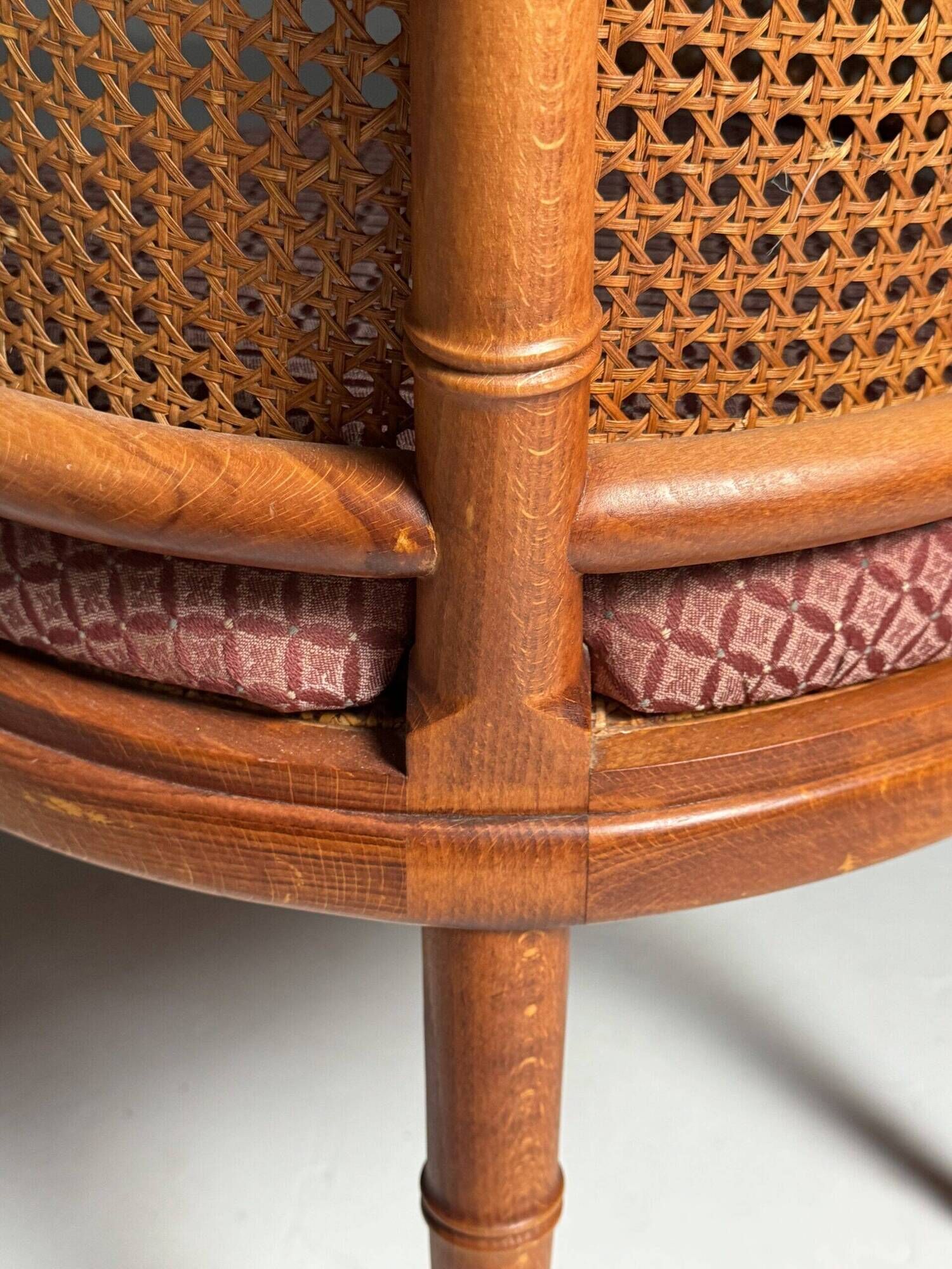 Set of 4 vintage faux bamboo chairs