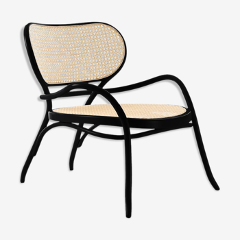 Lehnstuhl low armchair in wood & wickerwork - Wiener GTV Design