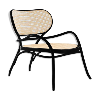 Lehnstuhl low armchair in wood & wickerwork - Wiener GTV Design