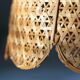 Vintage flower suspension in wicker rattan