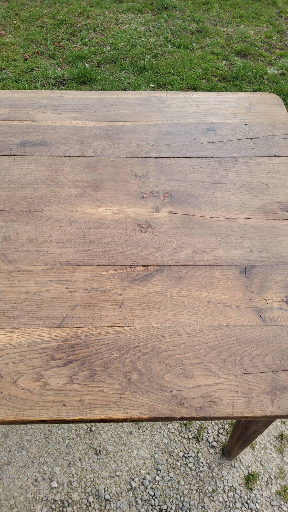Farmhouse table NINETEENTH CENTURY OAK 200cm feet spindles 3 drawers belt