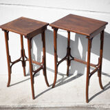 Curved wood trundle table