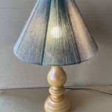 Old turned wood lamp