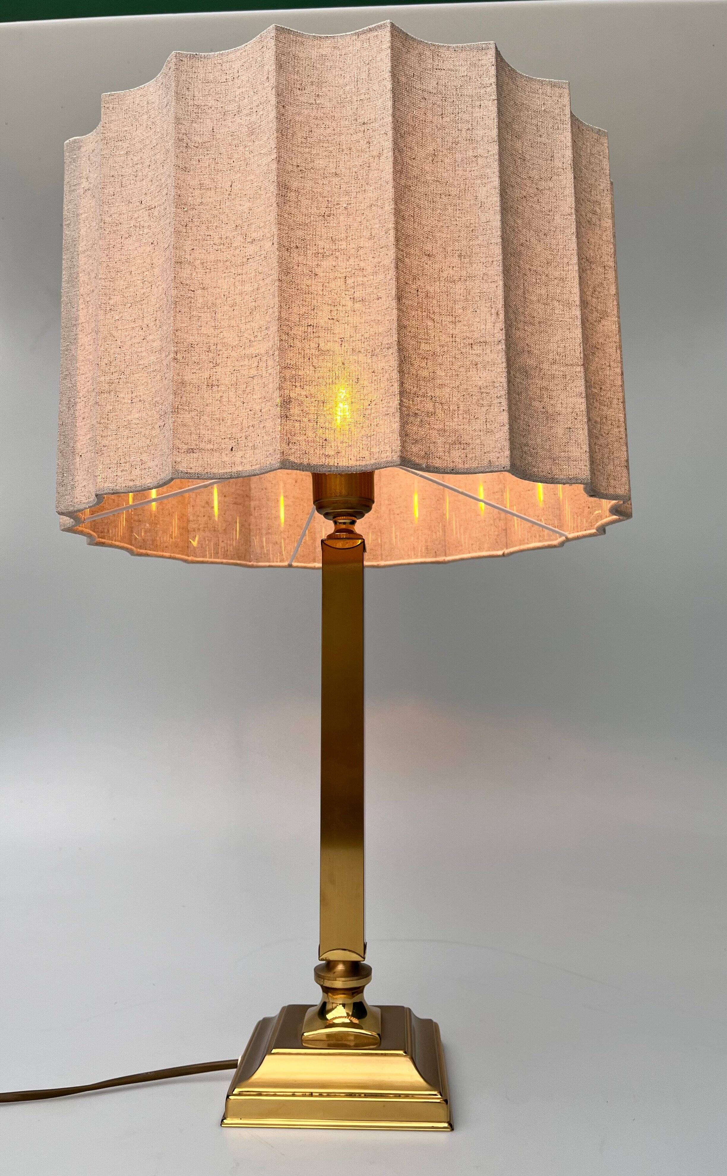 Vintage brass table lamp by DeKnudt, 1970s