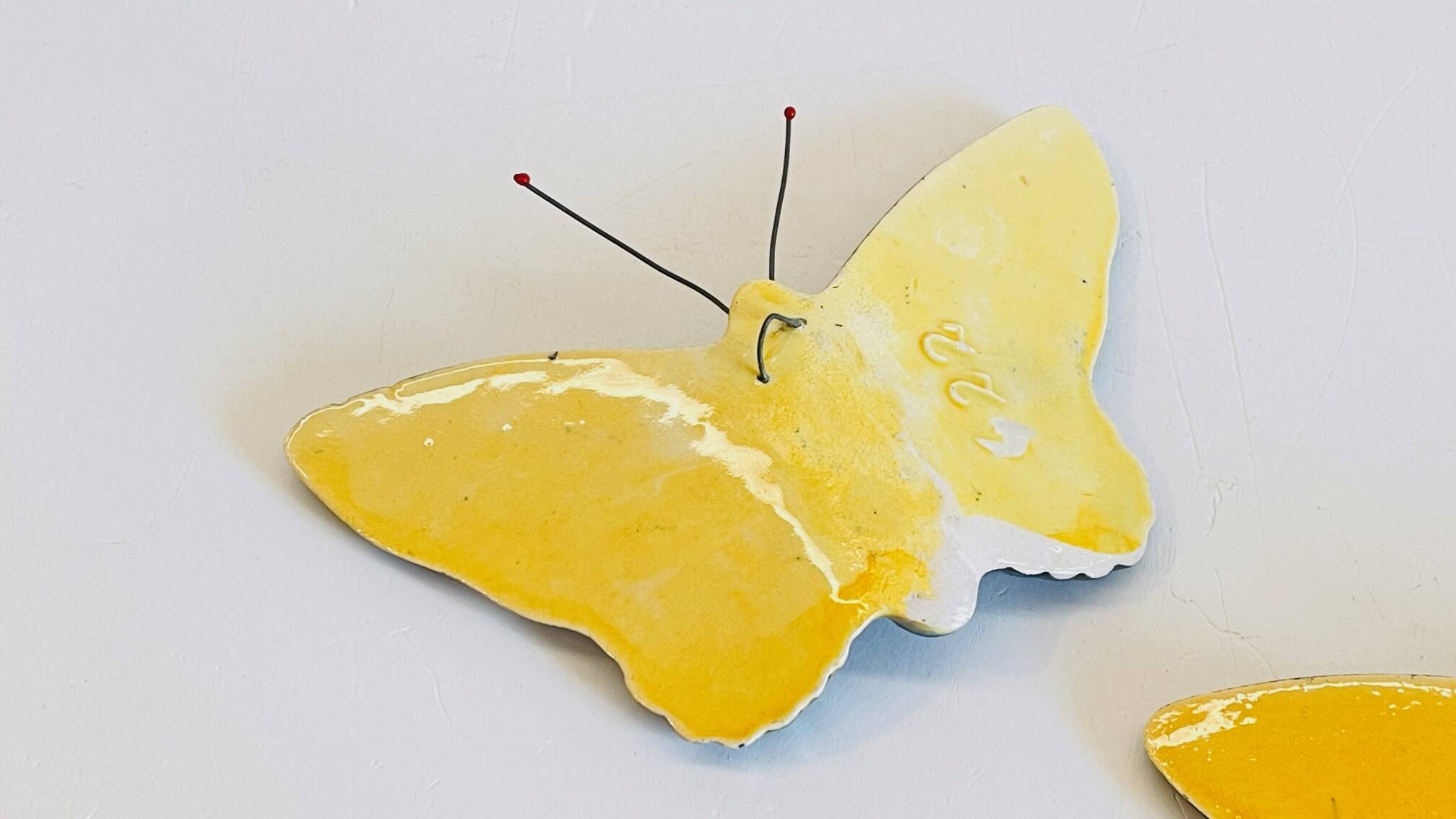 Vintage ceramic wall butterflies