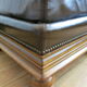 English Chesterfield style leather footrest