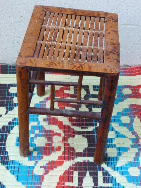 Small table vintage 1970 bamboo