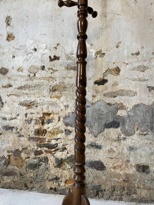 Porte-manteau ancien bois tourné