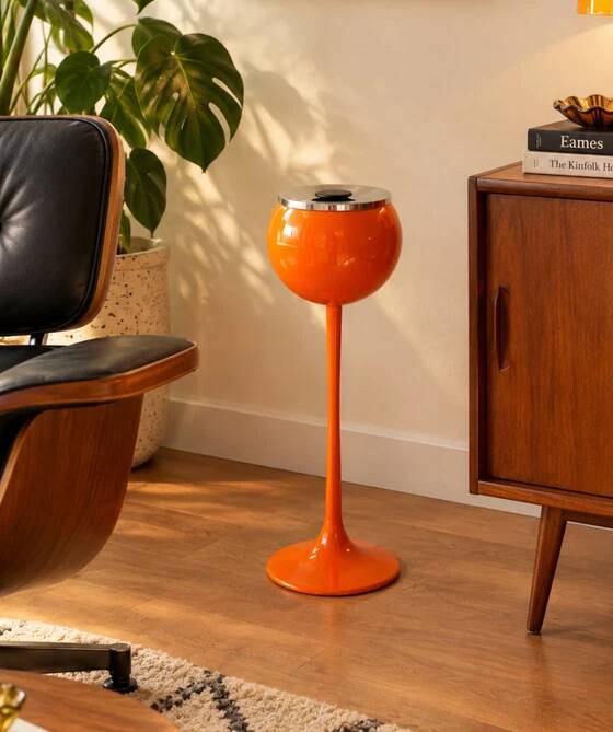 Orange Floor Ashtray 1970