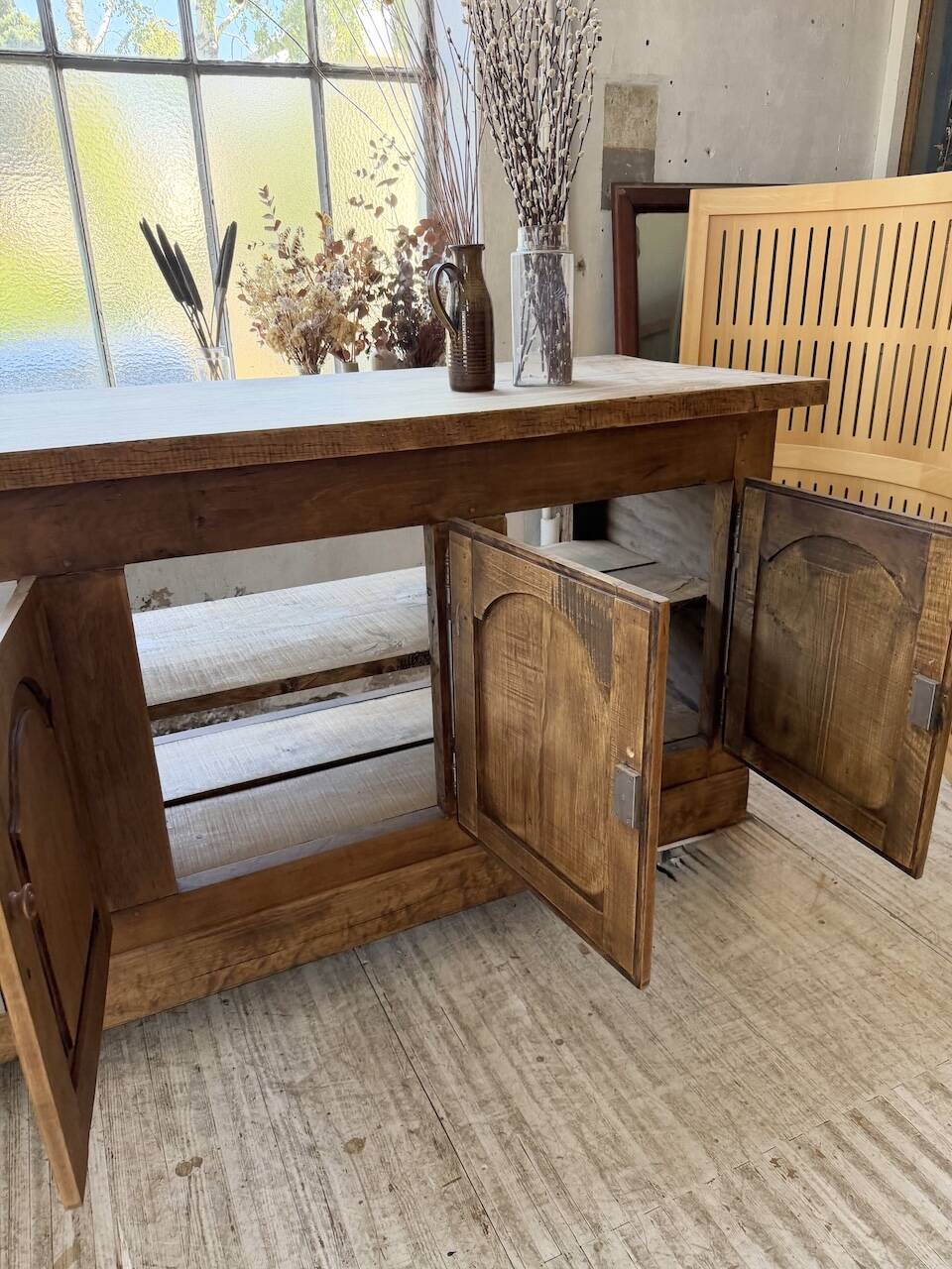 Rustic sideboard XXL 4m solid oak 1950