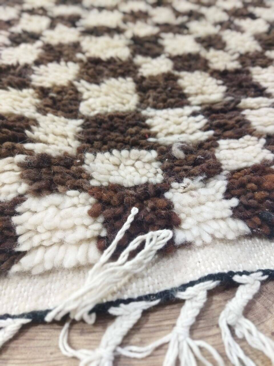 Handmade wool Berber rug 300X195 cm