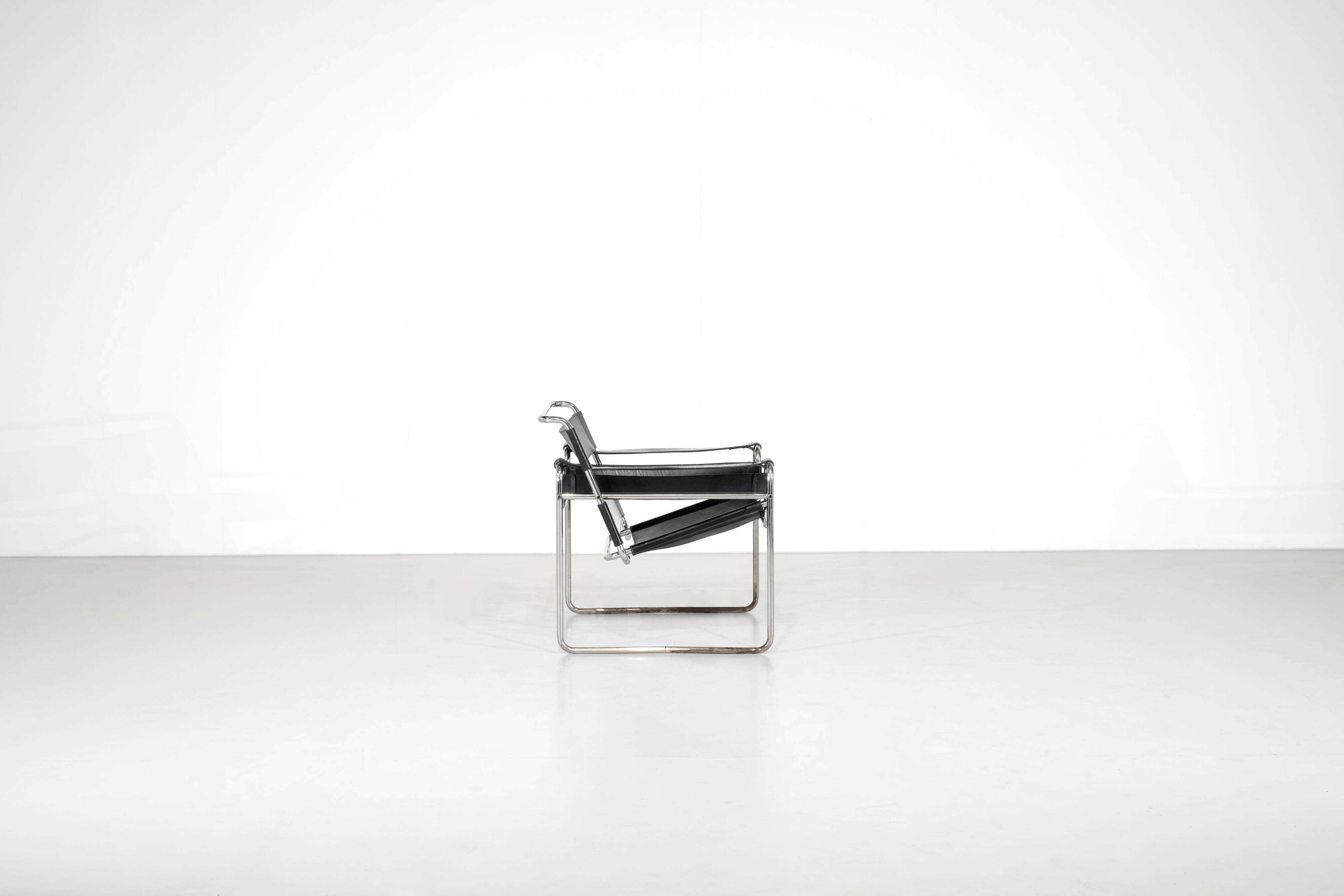 “B3 Wassily” armchair by Marcel Breuer for Gavina, Italy, 1925.