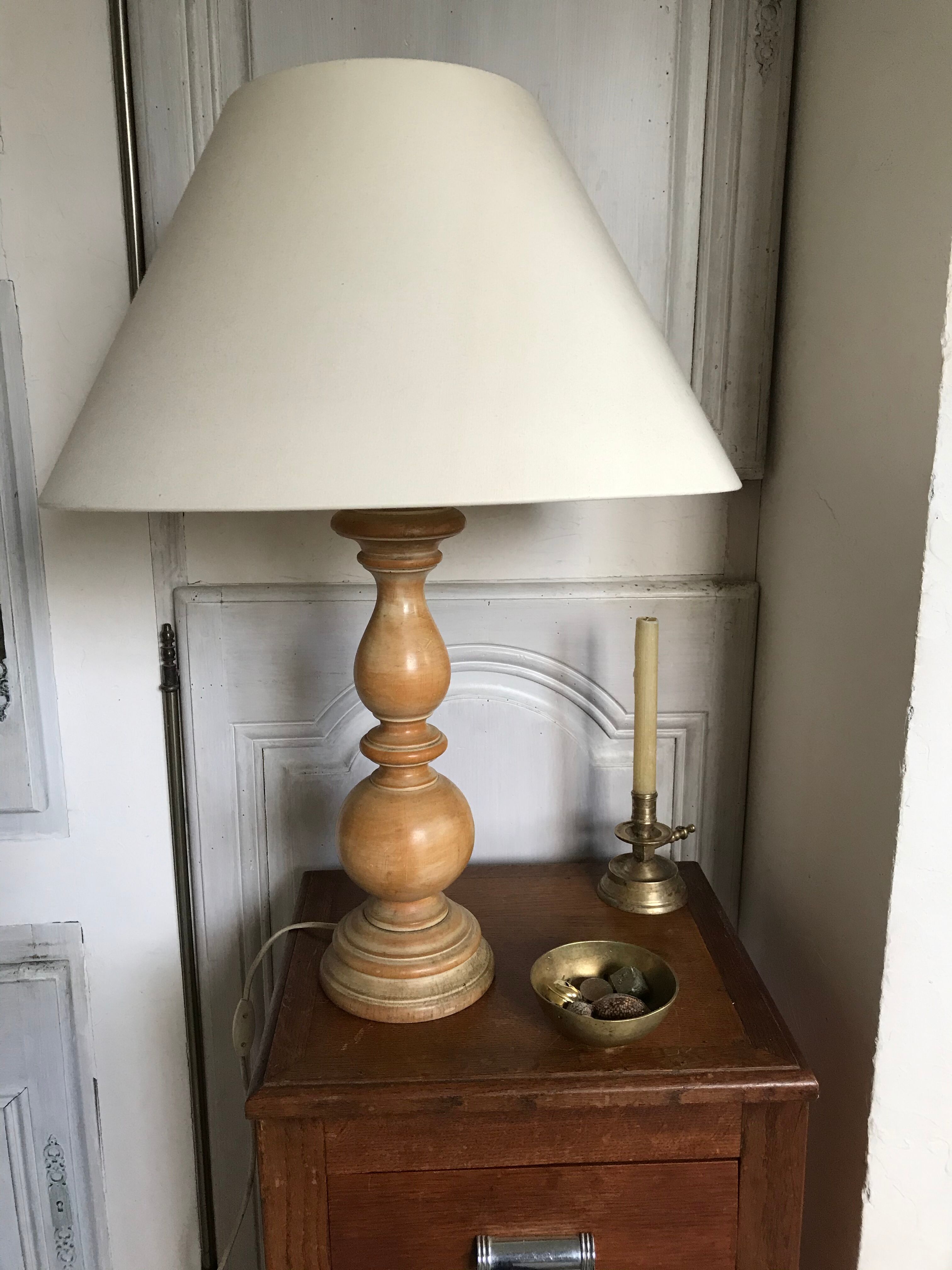 Vintage wooden lamp foot