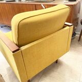 Mustard yellow Scandinavian armchair, 1950