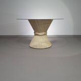 Retro Vintage Sheaf Of Wheat Bamboe dining table By Mcguire America Wide 122 Height 72 cm