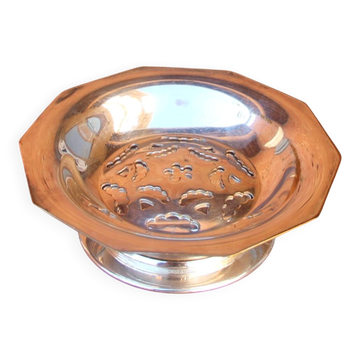 Silver-plated metal butter dish Coquillor