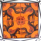 Vintage coffee table with 4 tiles, 1960s