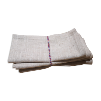 Produit BHV - Collection Capsule - Lot de 4 serviettes en lin chiné (45x45cm)