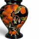 Louis Drimmer ceramic vase lamp with wooden base / 1980s