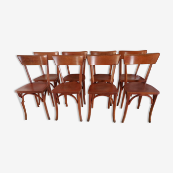 Série de 8 chaises de bistrot Baumann