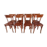 Series of 8 Baumann bistro chairs